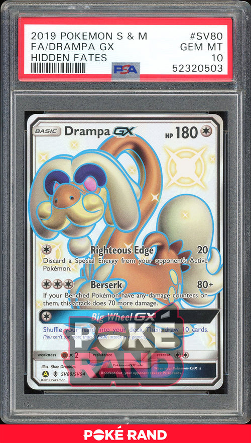 Drampa GX - Hidden Fates Shiny Vault (PSA 10) - SV80/SV94 - PokeRand