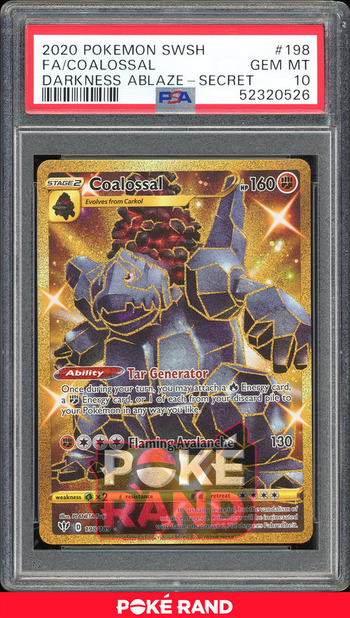 Coalossal - Gold Card - Darkness Ablaze (PSA 10) - 198/189 - PokeRand
