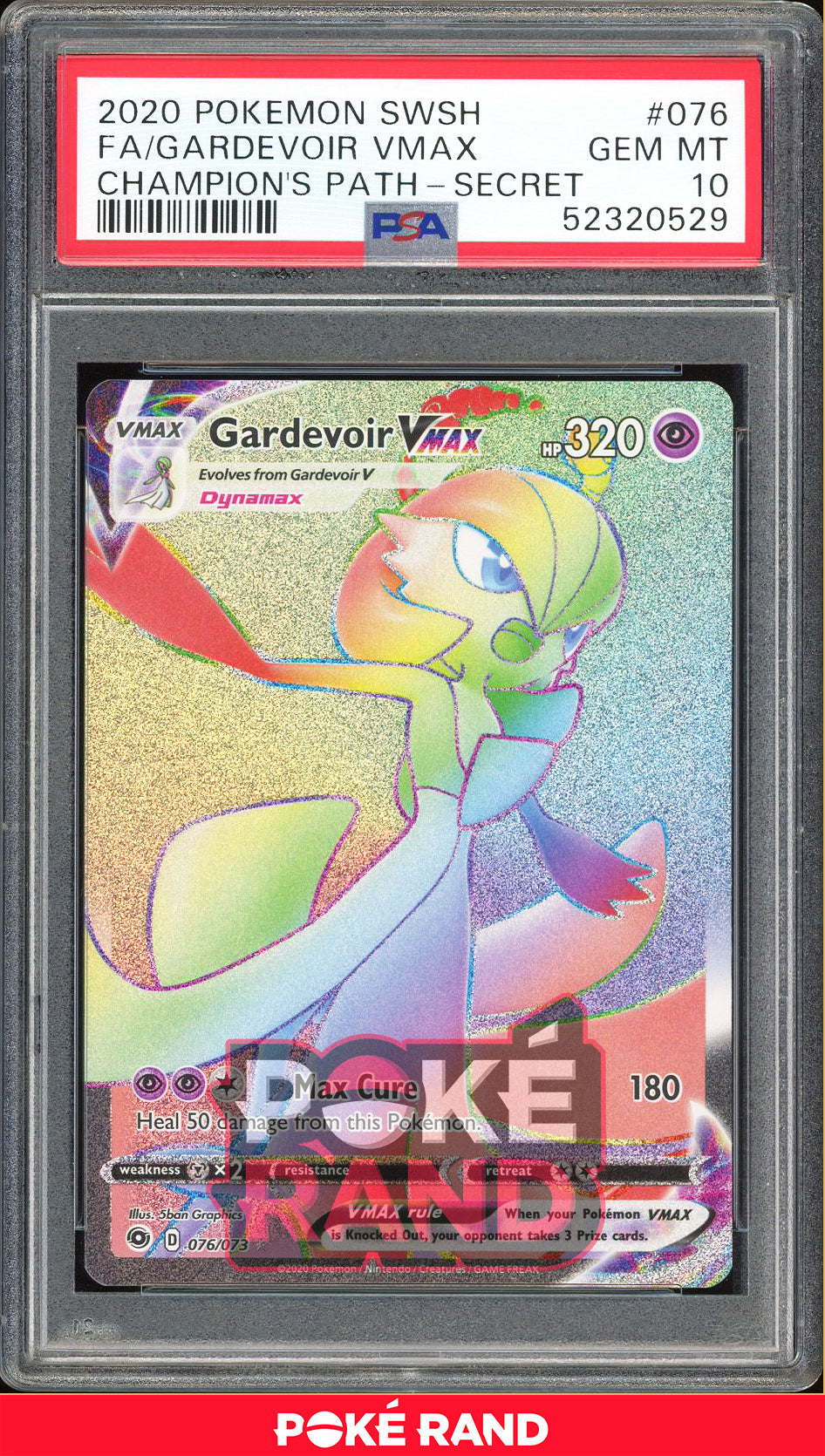 Gardevoir VMAX - Secret Rare Rainbow - Champions Path (PSA 10) - 76/73 - PokeRand