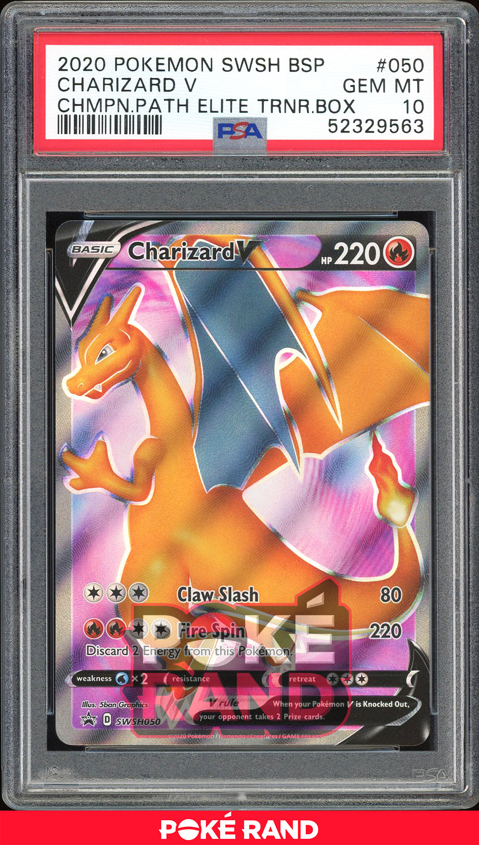 Charizard V - Champion's Path Elite Trainer Box (PSA 10) - SWSH050 - PokeRand