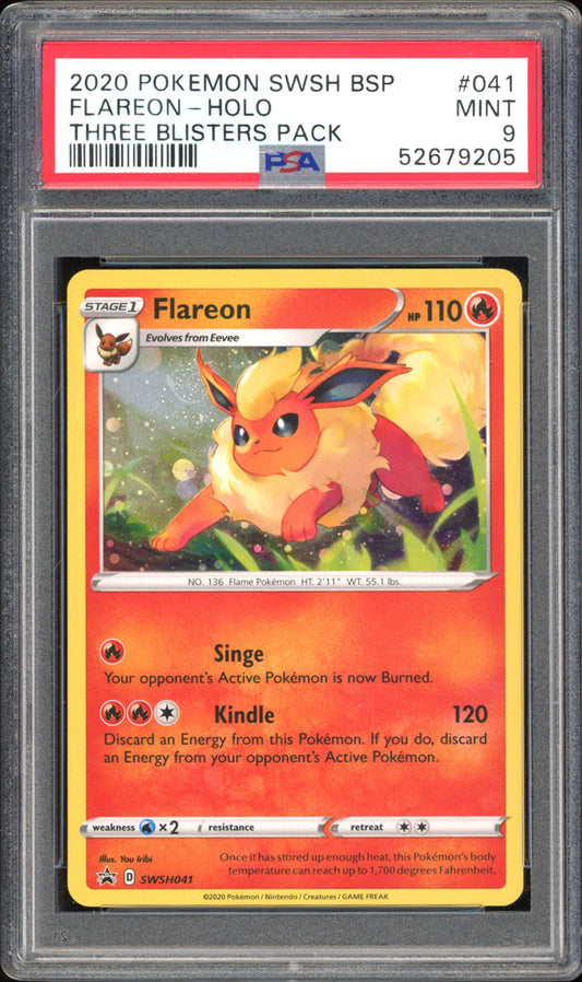 Flareon - PSA 9 - Black Star Promo - #SWSH041 - Holo