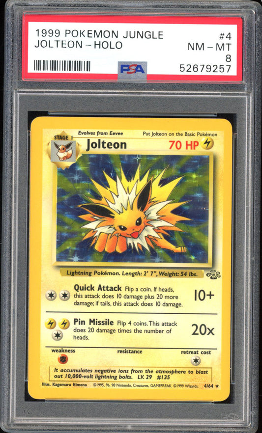 Jolteon - PSA 8 - Jungle - #4 - Holo