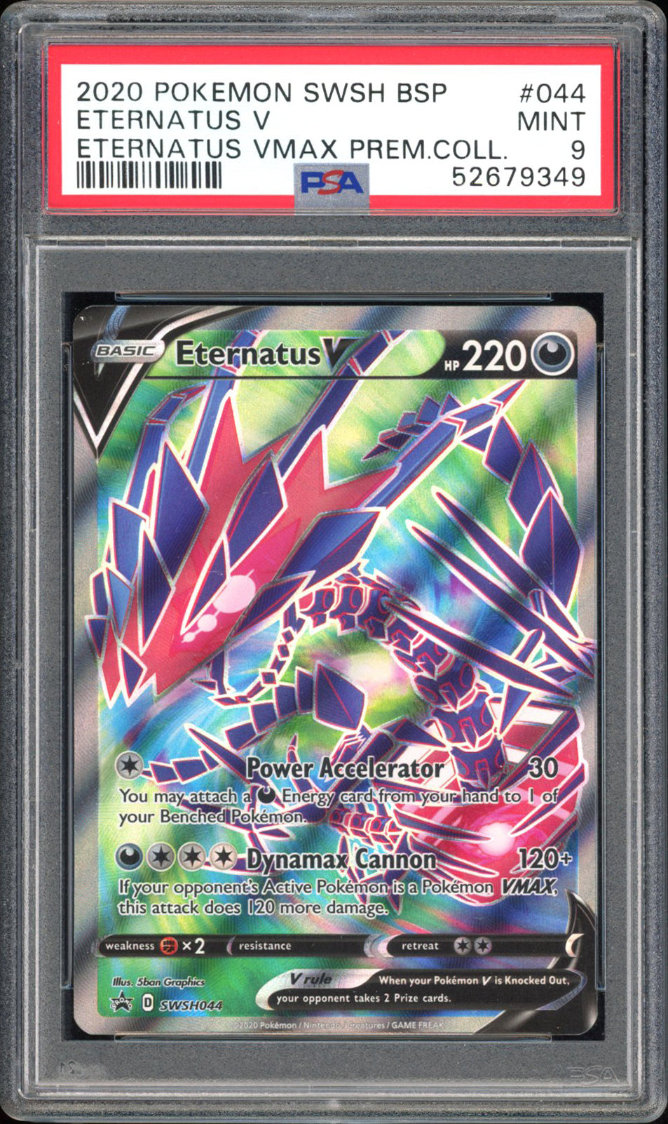Eternatus V - PSA 9 - Black Star Promo - #SWSH044 - Full Art