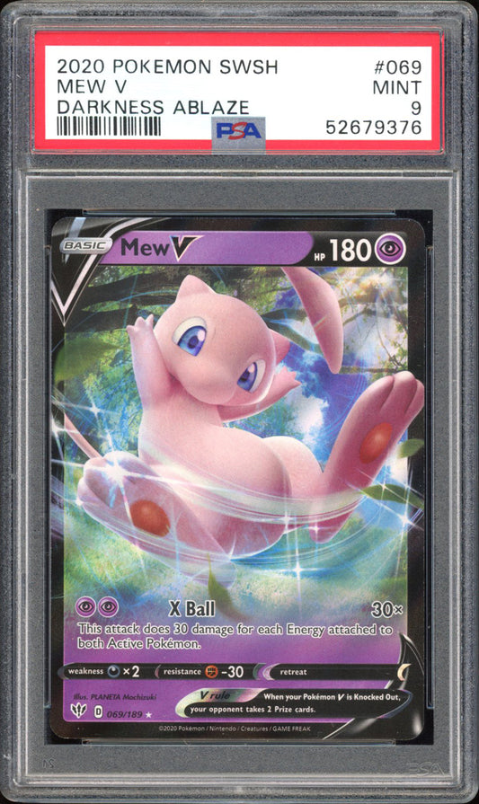Mew V - PSA 9 - Darkness Ablaze - #69 - Holo
