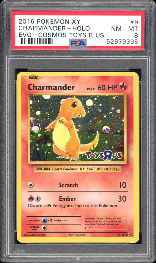 Charmander - PSA 8 - Toys R Us Promo - #9 - Holo