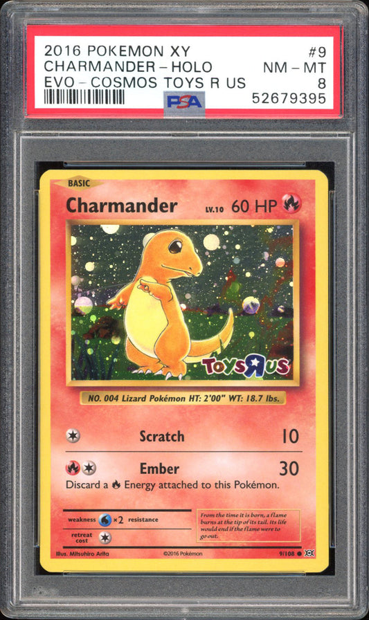 Charmander - PSA 8 - Toys R Us Promo - #9 - Holo