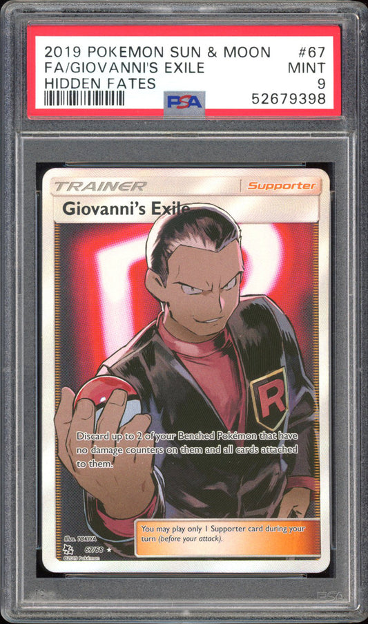 Giovannis Exile - PSA 9 - Hidden Fates - #67 - Full Art