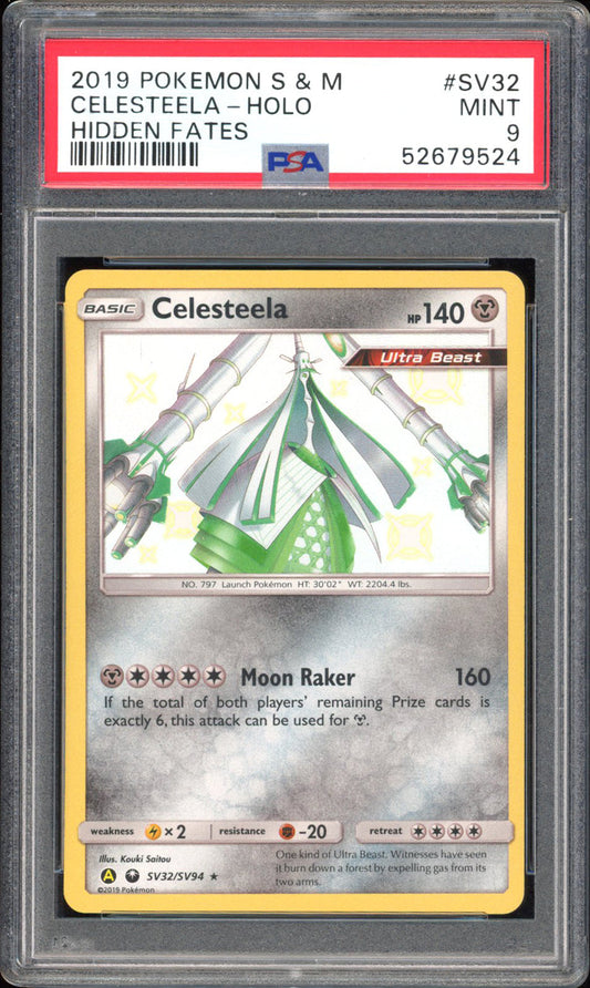 Celesteela  - PSA 9 - Hidden Fates - #SV32 - Holo