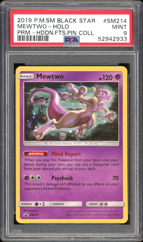 Mewtwo - PSA 9 - Black Star Promo - #SM214 - Holo