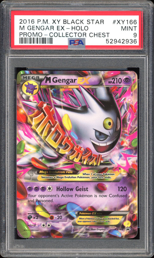 M Gengar EX - PSA 9 - Black Star Promo - #XY166 - Holo