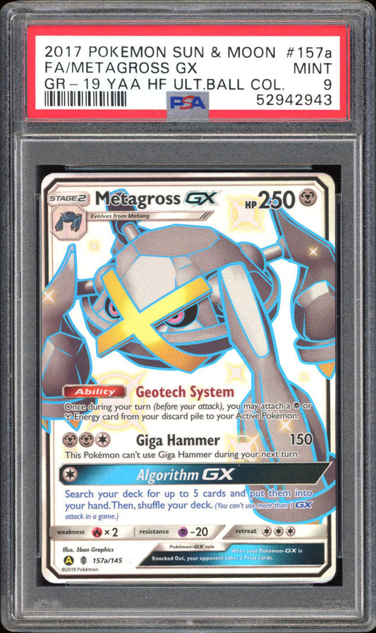 Metagross GX - PSA 9 - Hidden Fates - #157a - Full Art