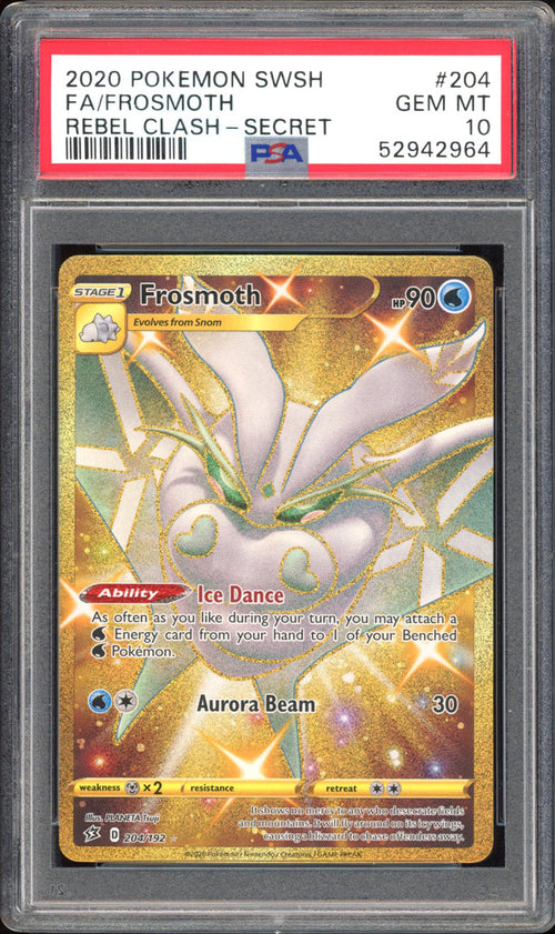 Frosmoth - PSA 10 - Rebel Clash - #204 - Secret Rare