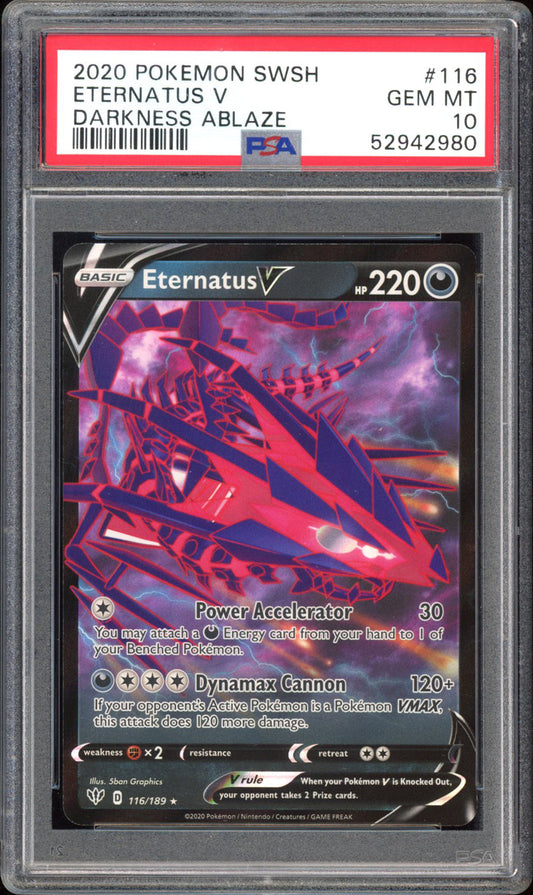 Eternatus V - PSA 10 - Darkness Ablaze - #116 - Holo