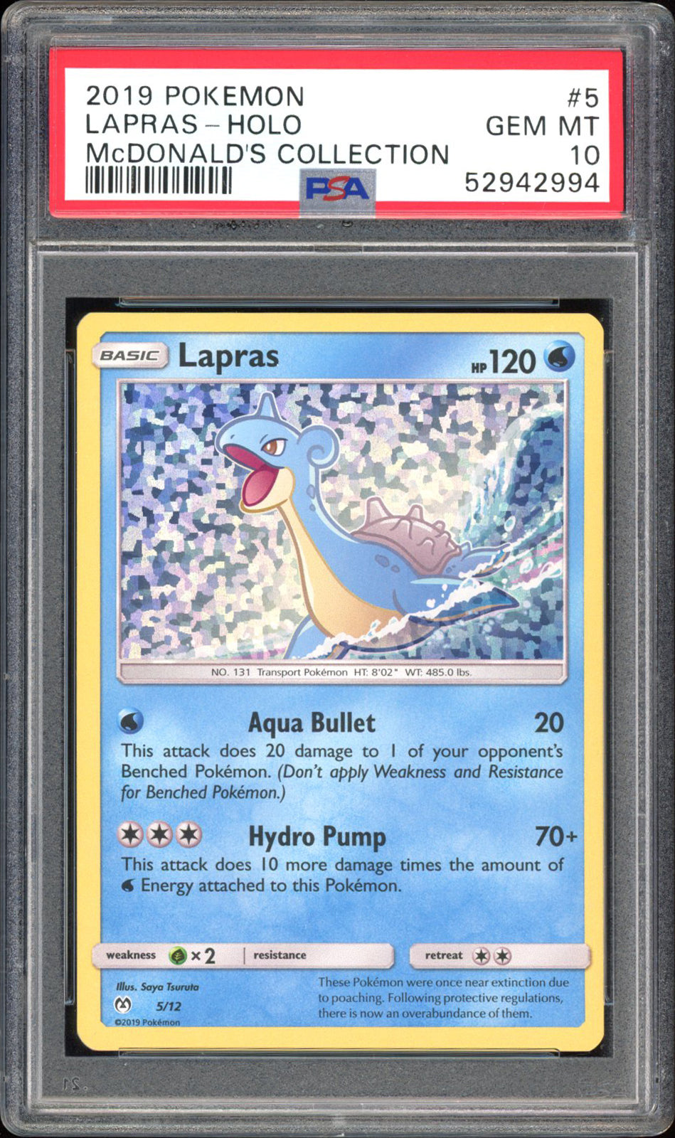 Lapras - PSA 10 - McDonalds Collection - #5 - Holo
