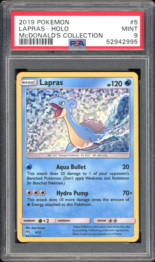 Lapras - PSA 9 - McDonalds Collection - #5 - Holo