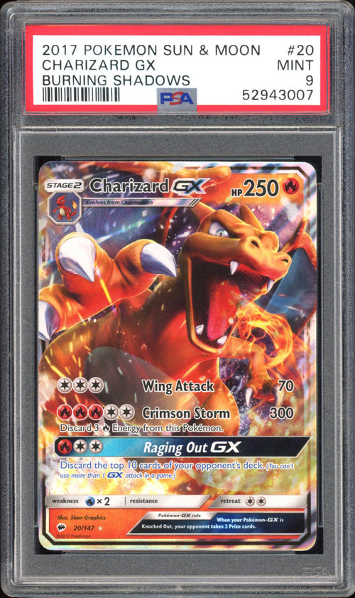 Charizard EX - PSA 9 - Burning Shadows - #20 - Holo
