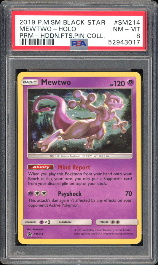 Mewtwo - PSA 8 - Black Star Promo - #SM214 - Holo
