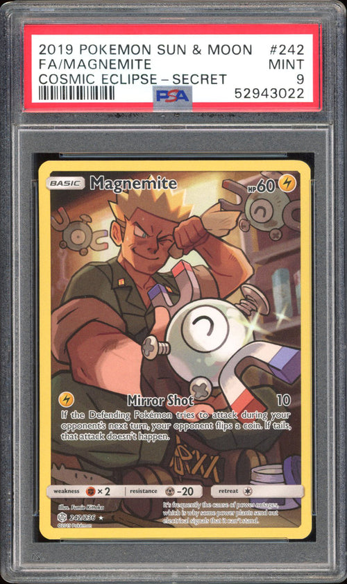 Magnemite - PSA 9 - Cosmic Eclipse - #242 - Full Art