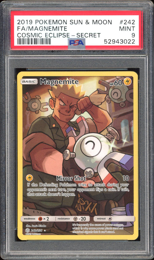 Magnemite - PSA 9 - Cosmic Eclipse - #242 - Full Art