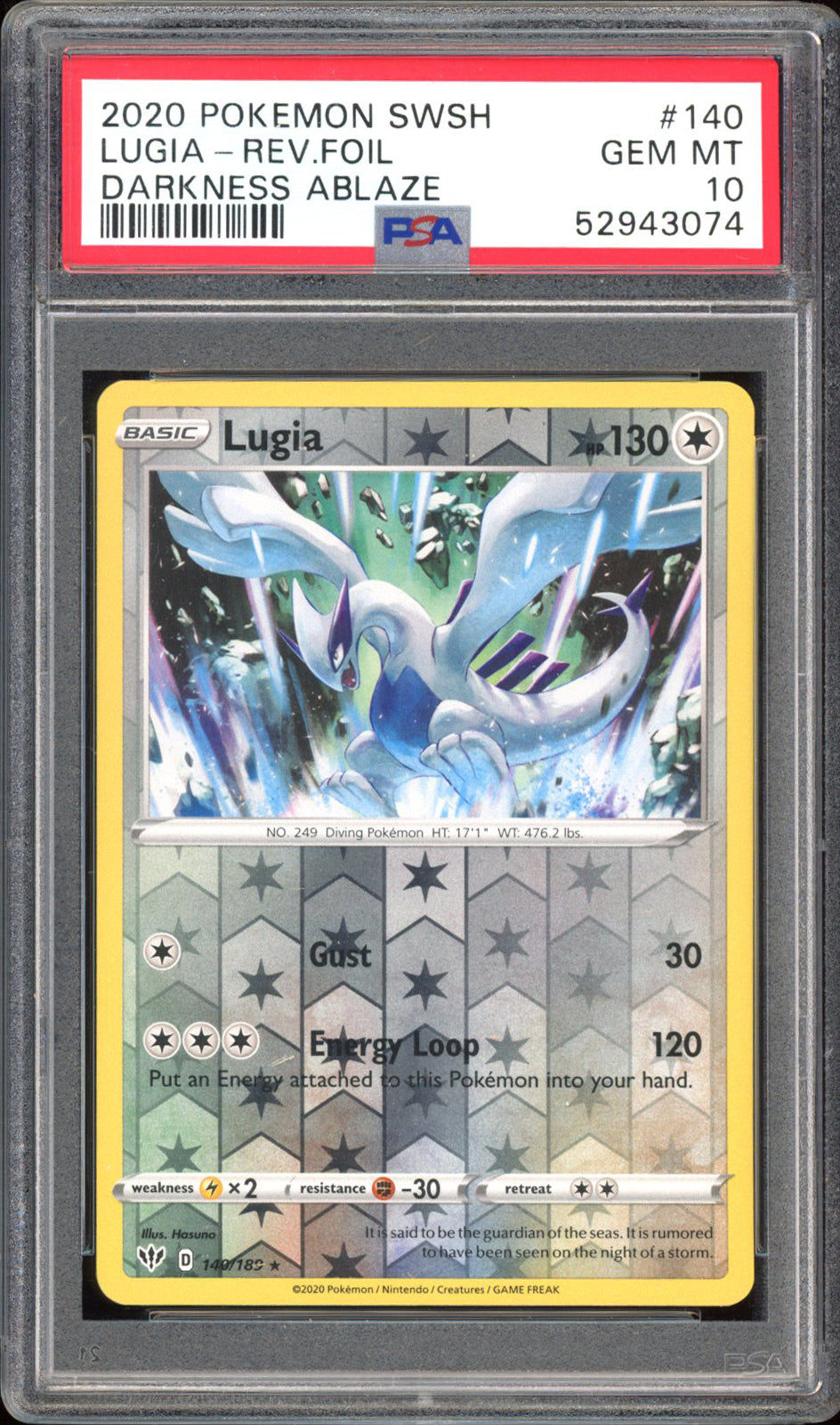 Lugia - PSA 10 - Darkness Ablaze - #140 - Rev. Foil