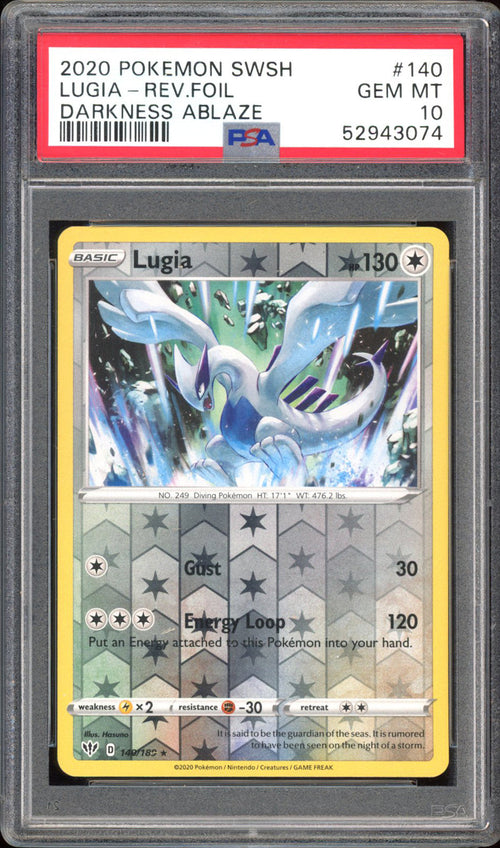 Lugia - PSA 10 - Darkness Ablaze - #140 - Rev. Foil