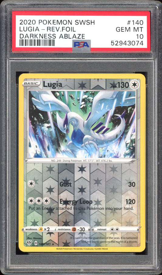 Lugia - PSA 10 - Darkness Ablaze - #140 - Rev. Foil
