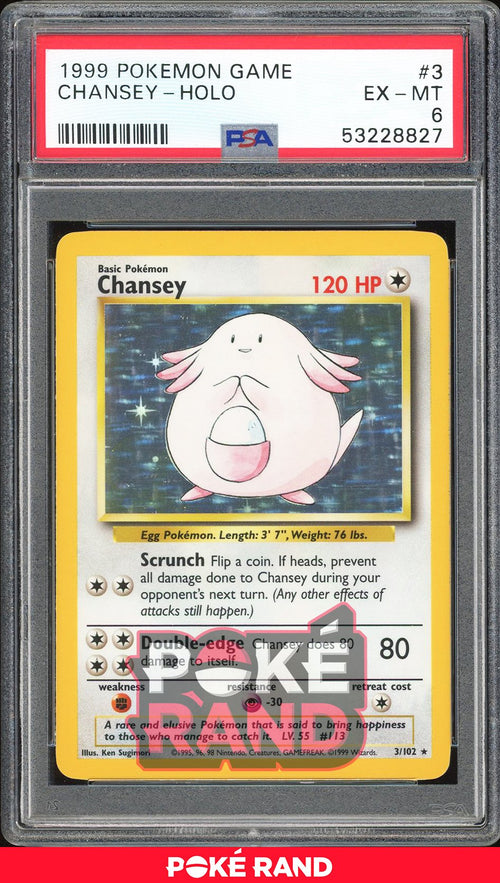 Chansey  - PSA 6 - Base - #3 - Holo