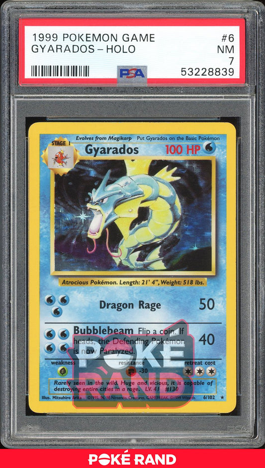 Gyarados  - PSA 7 - Base - #6 - Holo