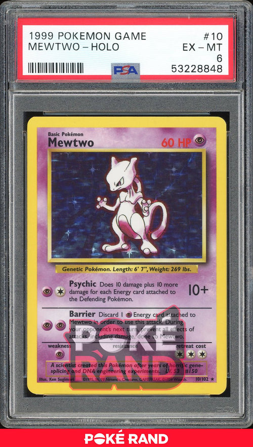 Mewtwo  - PSA 6 - Base - #10 - Holo