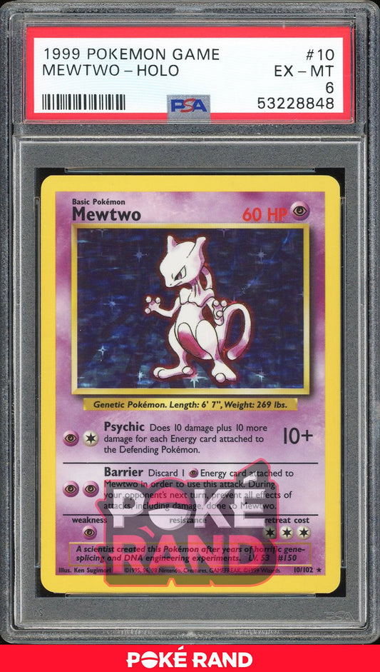 Mewtwo  - PSA 6 - Base - #10 - Holo