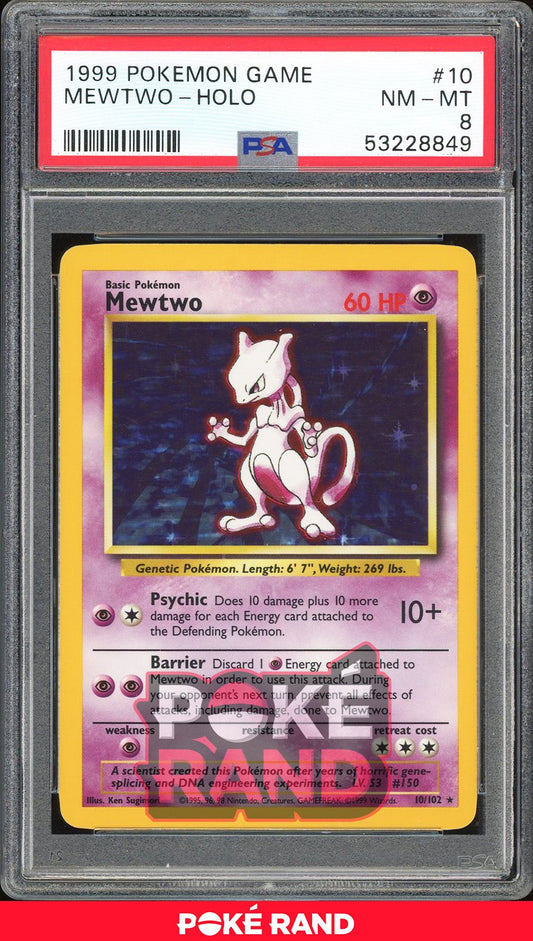 Mewtwo  - PSA 8 - Base - #10 - Holo