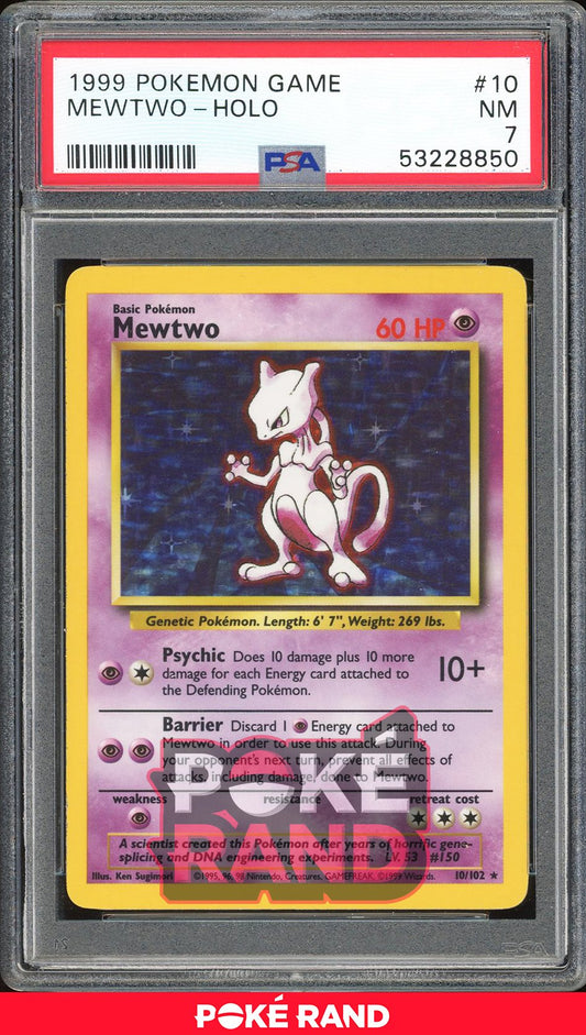 Mewtwo  - PSA 7 - Base - #10 - Holo