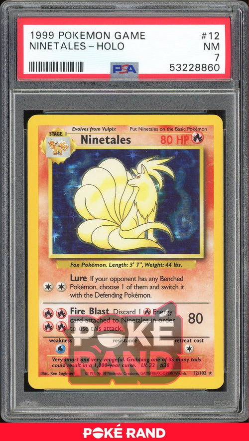Ninetales  - PSA 7 - Base - #12 - Holo