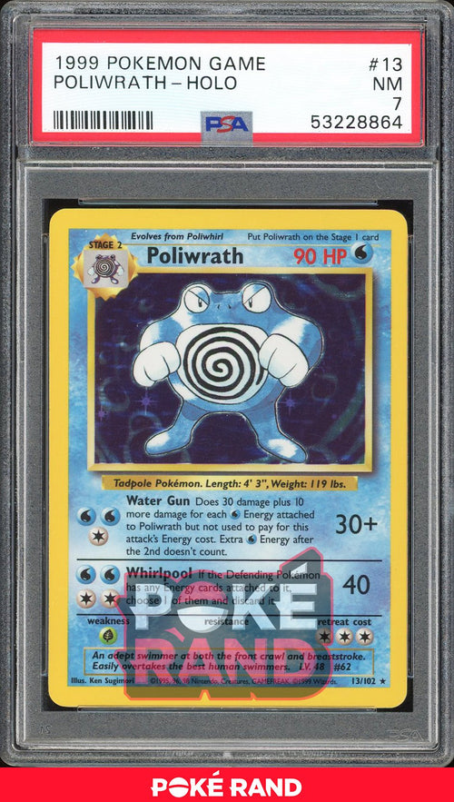 Poliwrath  - PSA 7 - Base - #13 - Holo