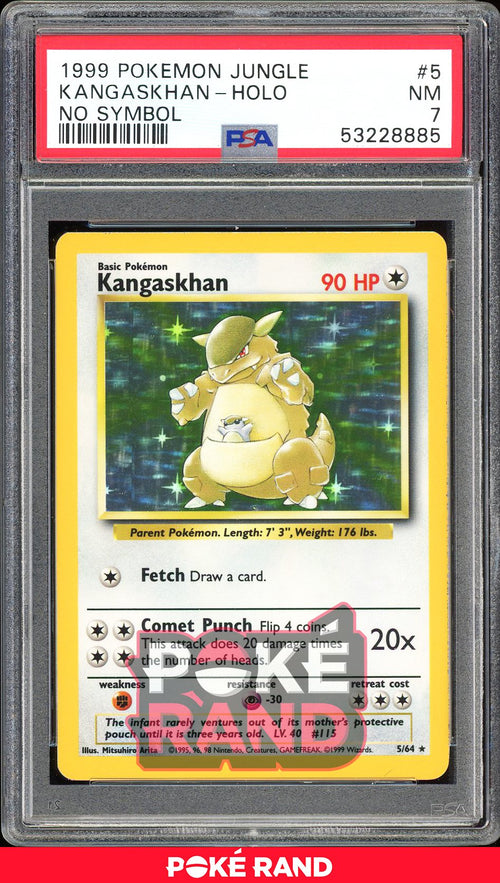 Kangaskhan No Symbol - PSA 7 - Jungle - #5 - Holo