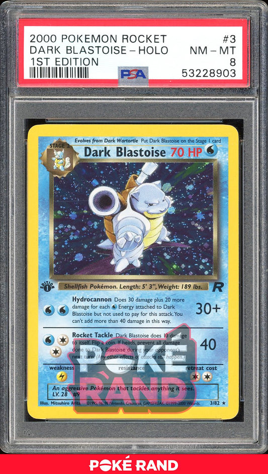 Dark Blastoise 1St Edition - PSA 8 - Team Rocket - #3 - Holo
