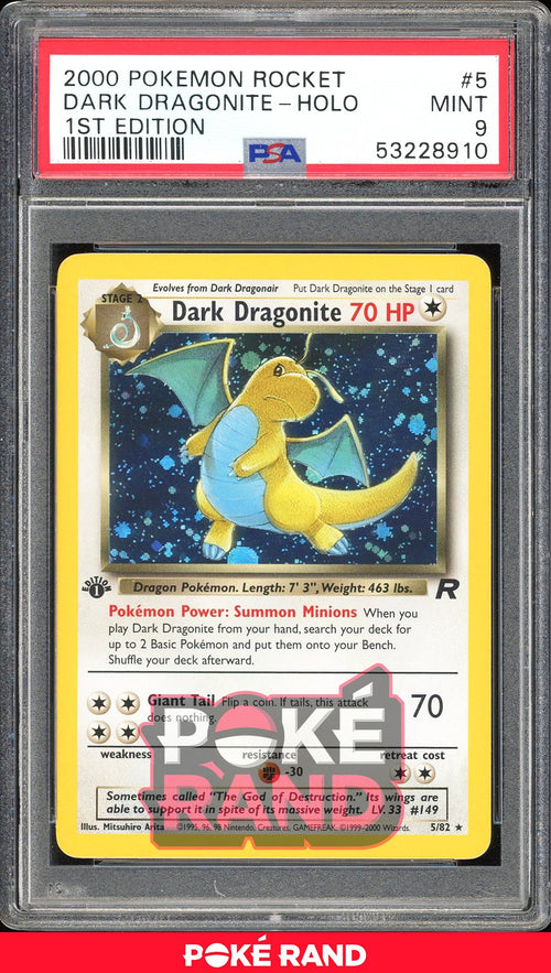 Dark Dragonite 1St Edition - PSA 9 - Team Rocket - #5 - Holo