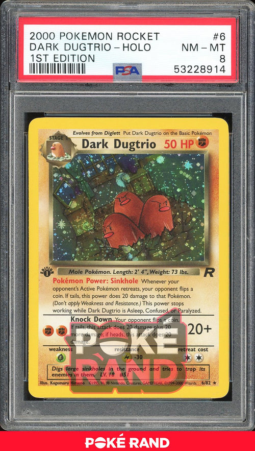 Dark Dugtrio 1St Edition - PSA 8 - Team Rocket - #6 - Holo