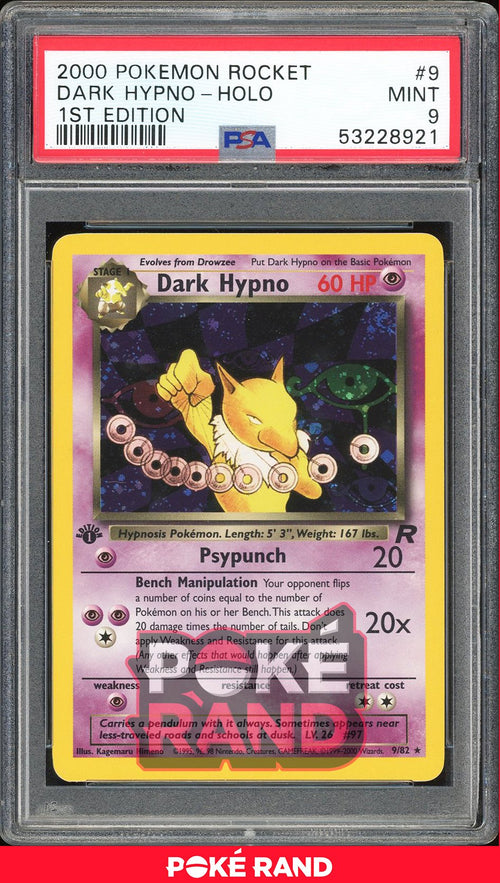 Dark Hypno 1St Edition - PSA 9 - Team Rocket - #9 - Holo
