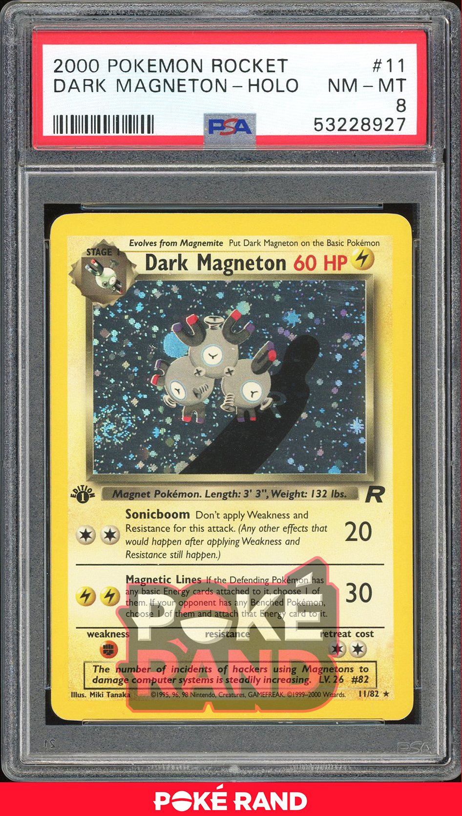 Dark Magneton 1St Edition - PSA 8 - Team Rocket - #11 - Holo