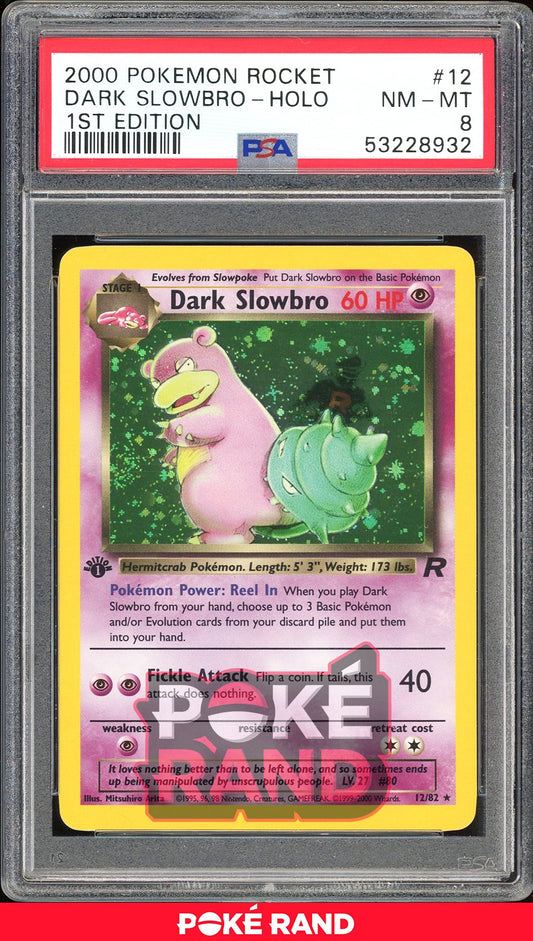 Dark Slowbro 1St Edition - PSA 8 - Team Rocket - #12 - Holo