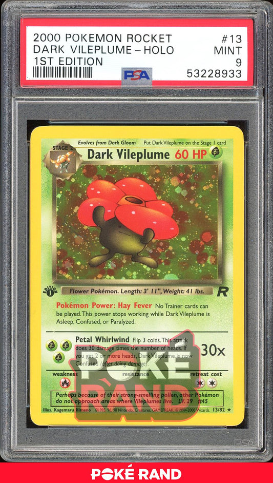 Dark Vileplume 1St Edition - PSA 9 - Team Rocket - #13 - Holo