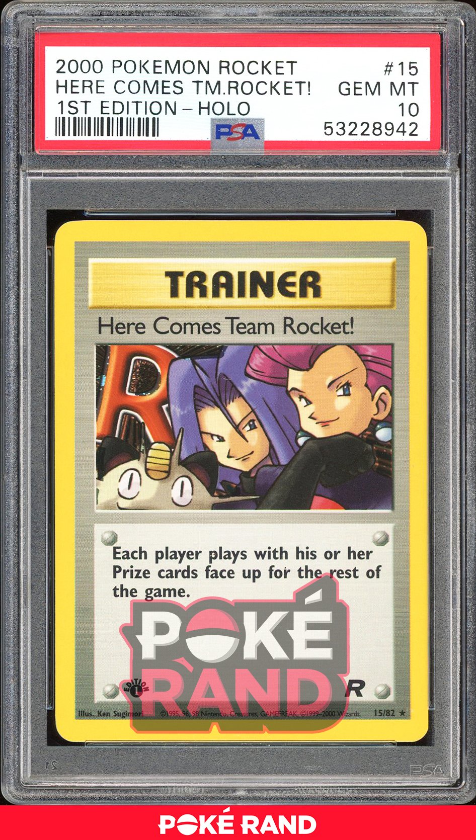 Here Comes Team Rocket! 1St Edition - PSA 10 - Team Rocket - #15 - Holo
