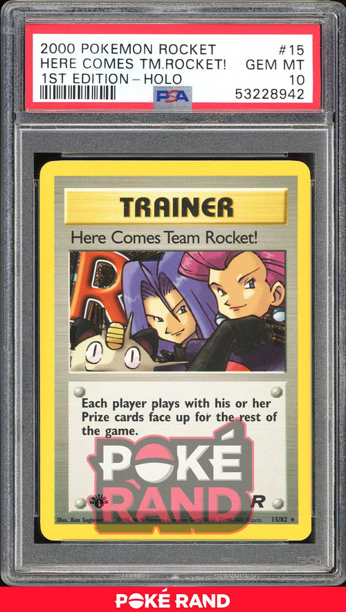 Here Comes Team Rocket! 1St Edition - PSA 10 - Team Rocket - #15 - Holo