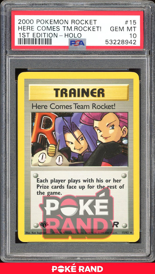 Here Comes Team Rocket! 1St Edition - PSA 10 - Team Rocket - #15 - Holo