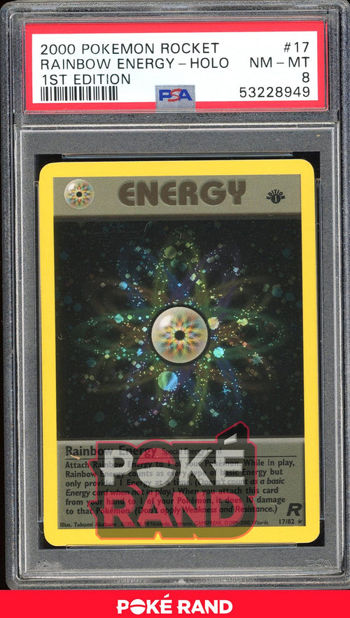 Rainbow Energy 1St Edition - PSA 8 - Team Rocket - #17 - Holo