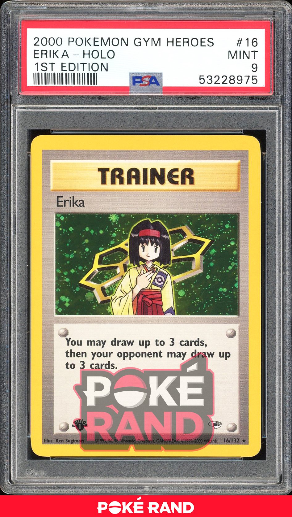 Erika Holo 1St Edition - PSA 9 - Gym Heroes - #16 - Holo