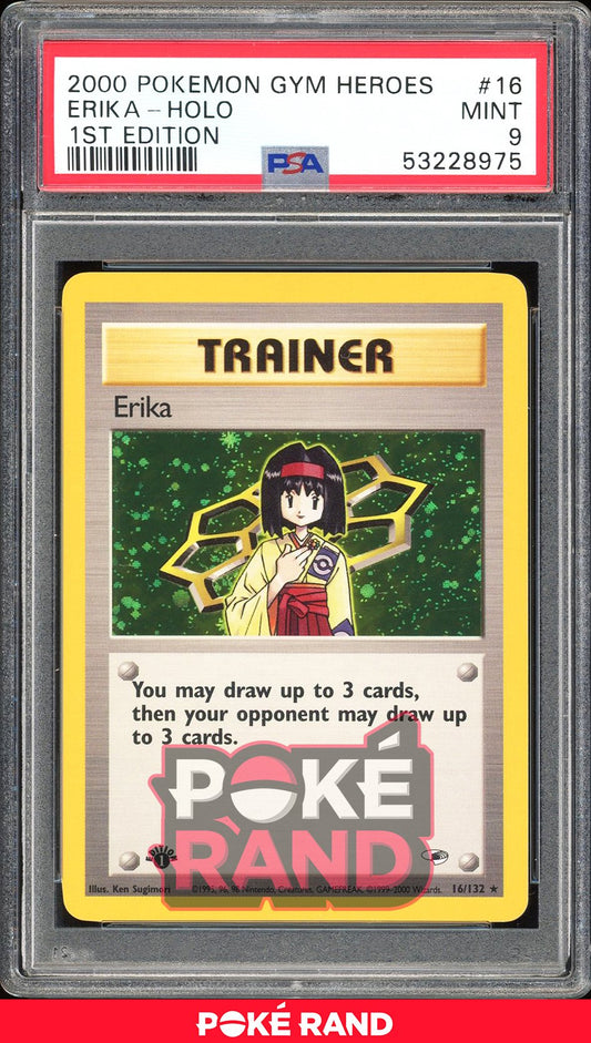 Erika Holo 1St Edition - PSA 9 - Gym Heroes - #16 - Holo