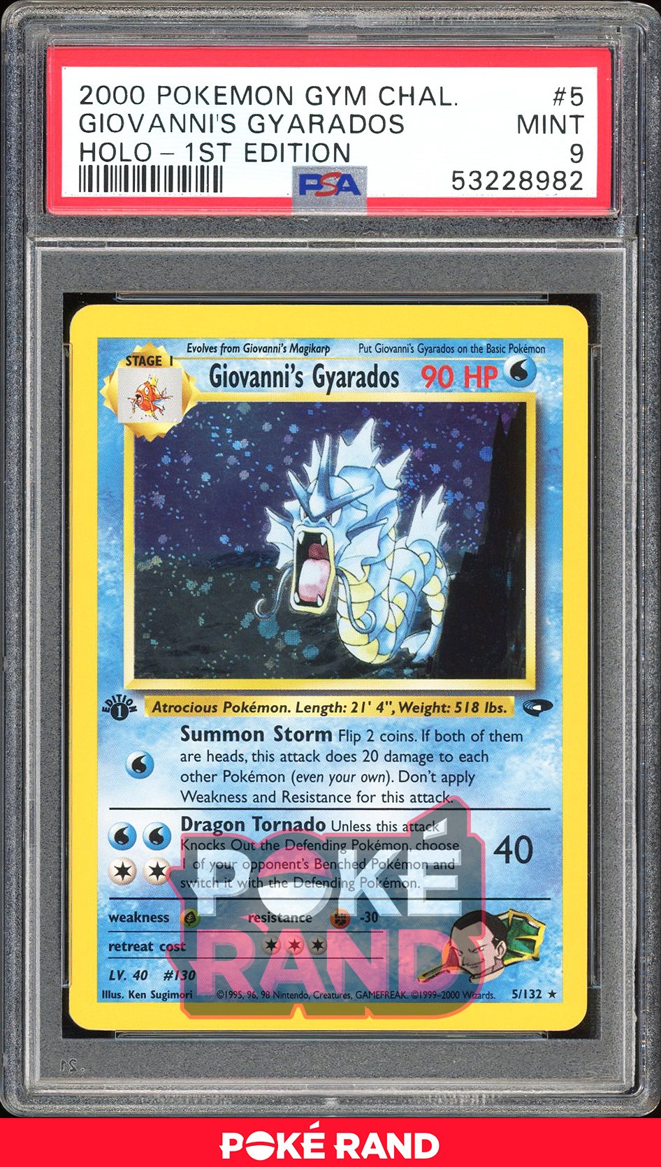 Giovanni'S Gyarados 1St Edition - PSA 9 - Gym Challenge - #5 - Holo