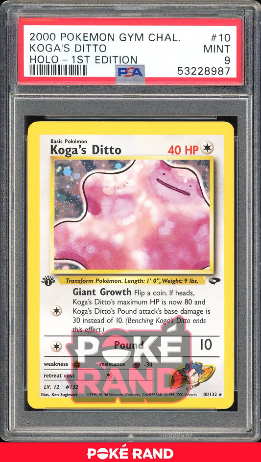 Koga'S Ditto 1St Edition - PSA 9 - Gym Challenge - #10 - Holo